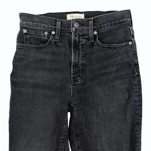 Madewell The Perfect Vintage Jean High Rise Faded Black Denim Size 26